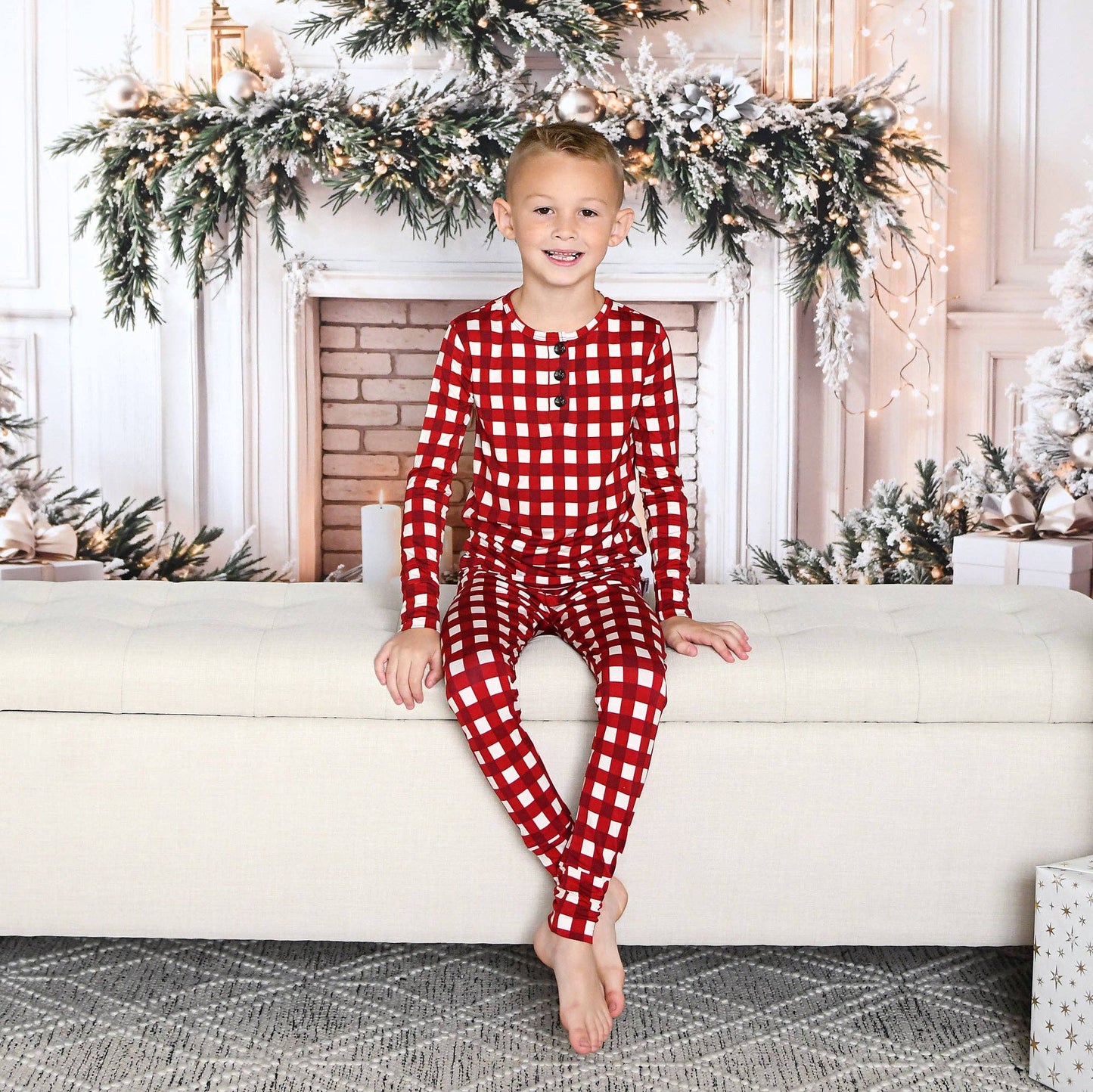 Emery Plaid Two Piece Lounge Set | Gigi & Max