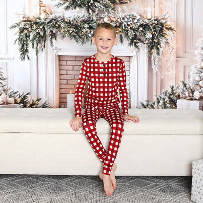 Emery Plaid Two Piece Lounge Set | Gigi & Max