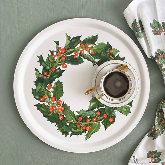 Holly Wreath Serving Tray | Koustrup & Co