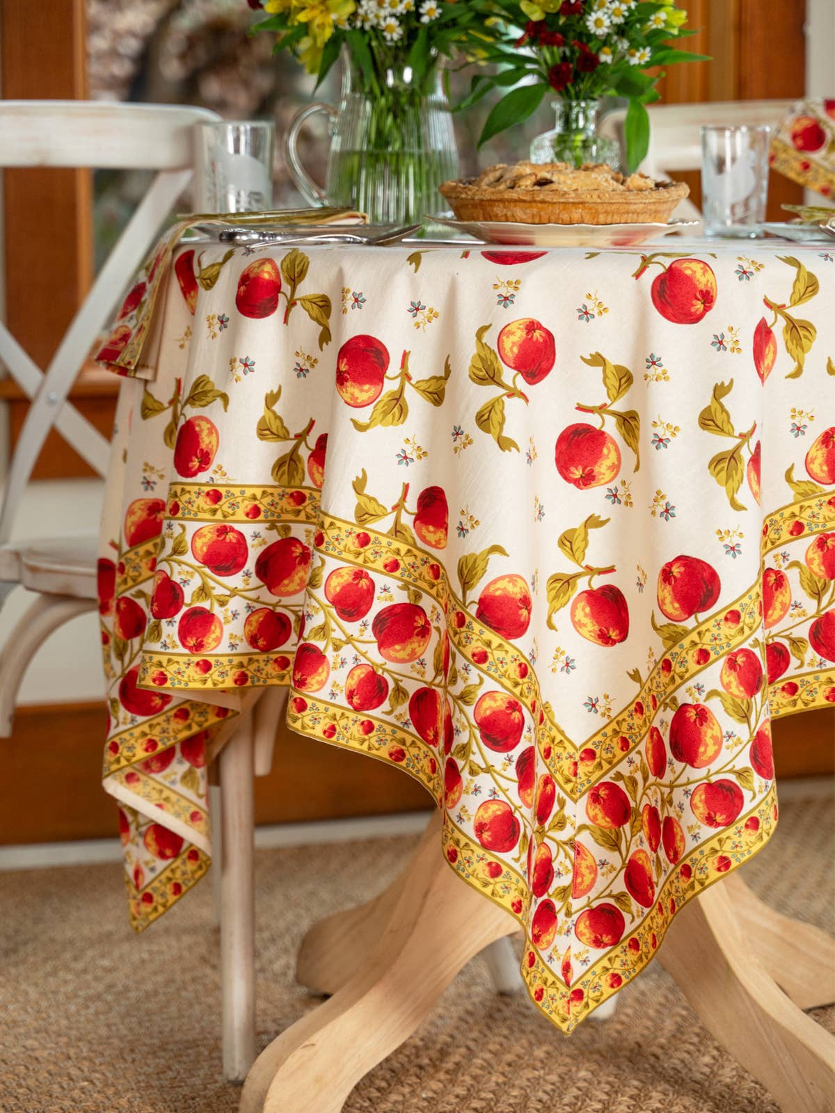 Ecru Apple Tablecloth | April Cornell