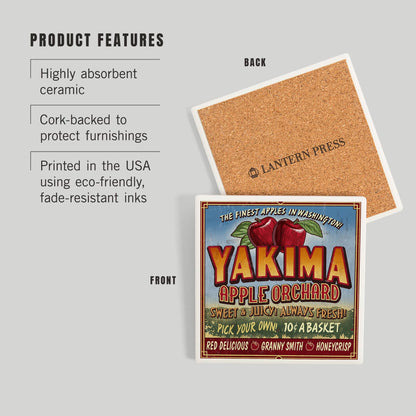 Yakima Apple Orchard Coaster | Lantern Press