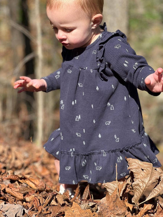 Navy Bears Aswen Dress | Ettie + H