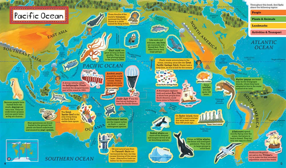 World Atlas Sticker Book | Barefoot Books
