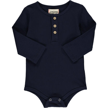 Aynor Navy Henley Bodysuit | Me & Henry