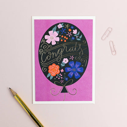 Congrats Balloon Card | Mifkins