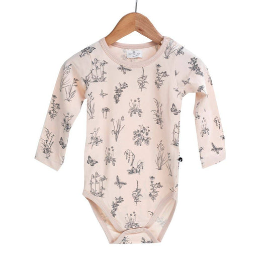 Blush Meadow Long Sleeve Bodysuit | Burrow & Be