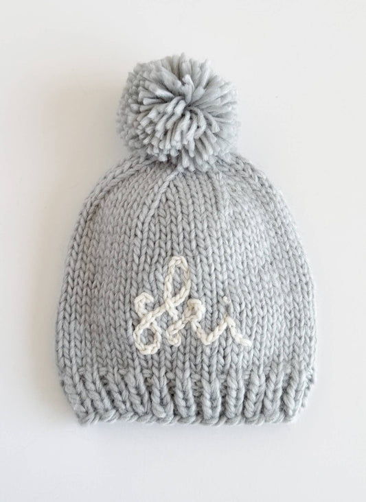 Grey Pom Ski Hat | Figgy Friends