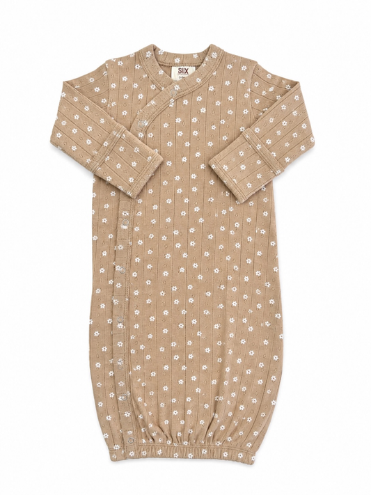 Almond Bloom Pointelle Gown | Siix Collection
