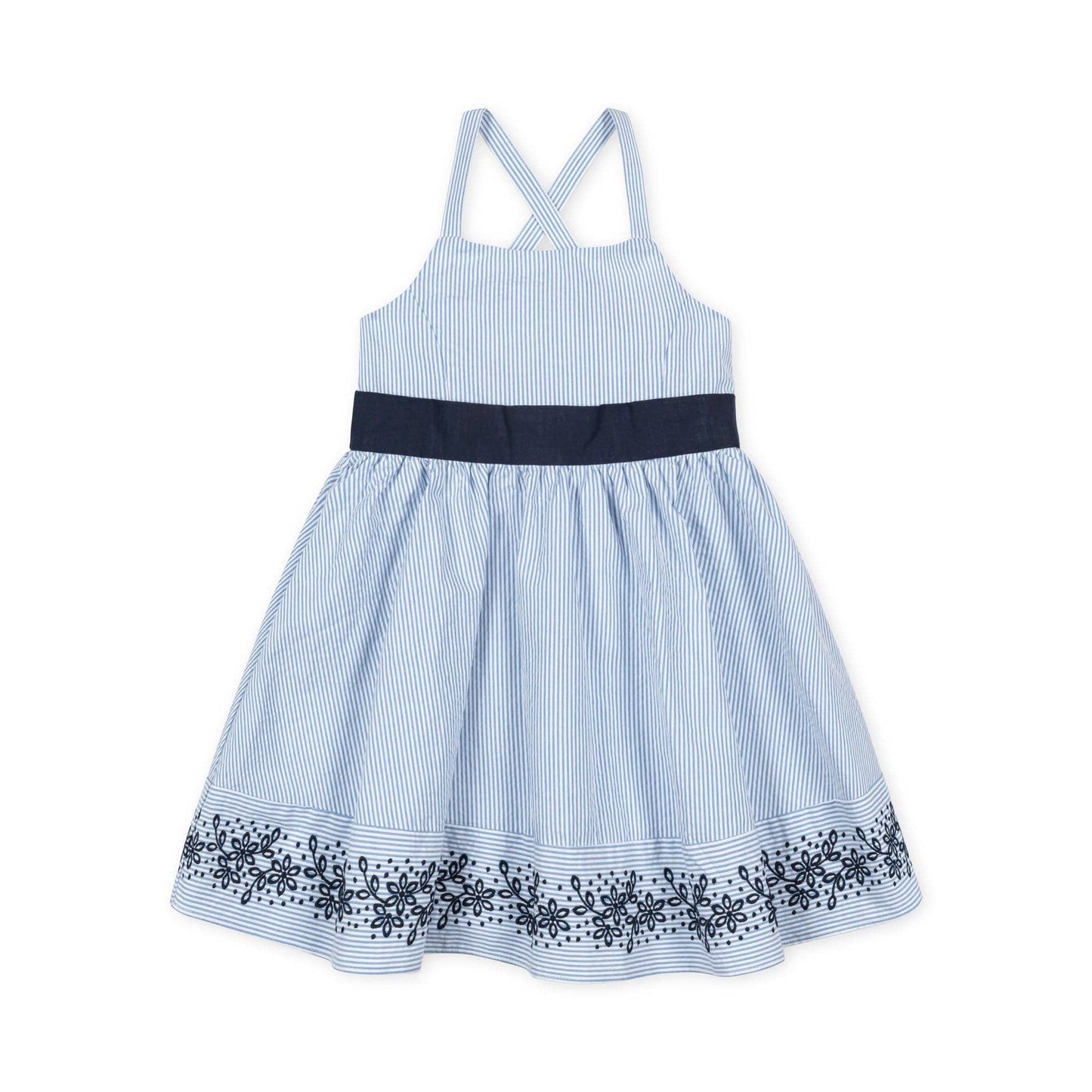 Blue Seersucker Organic Sundress | Hope and Henry