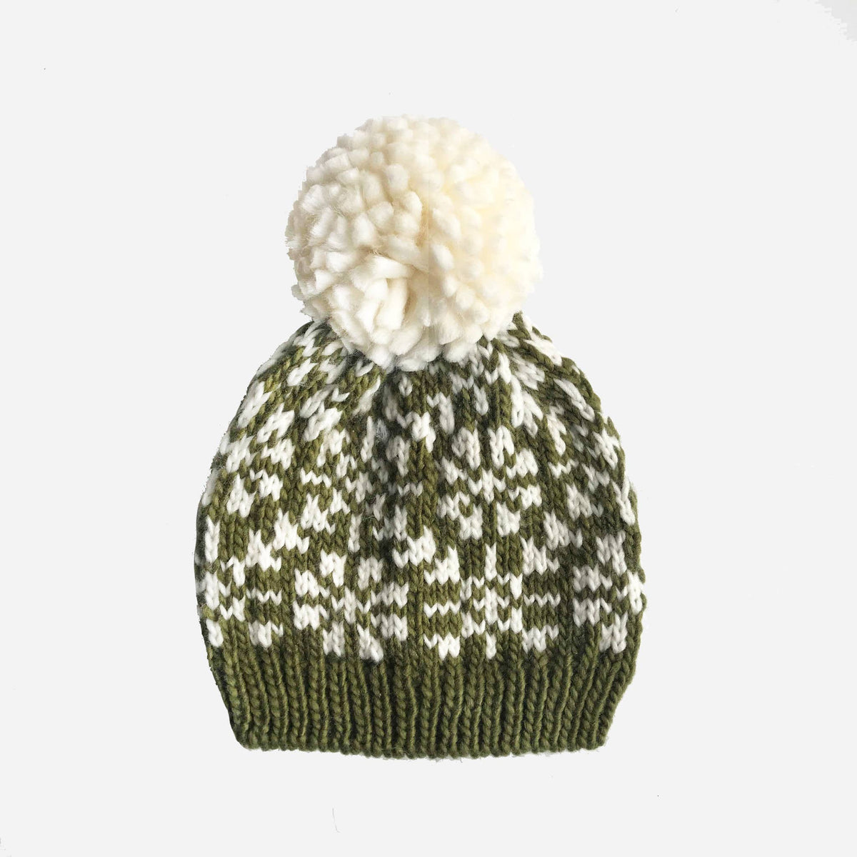 Olive Snowfall Beanie | The Blueberry Hill