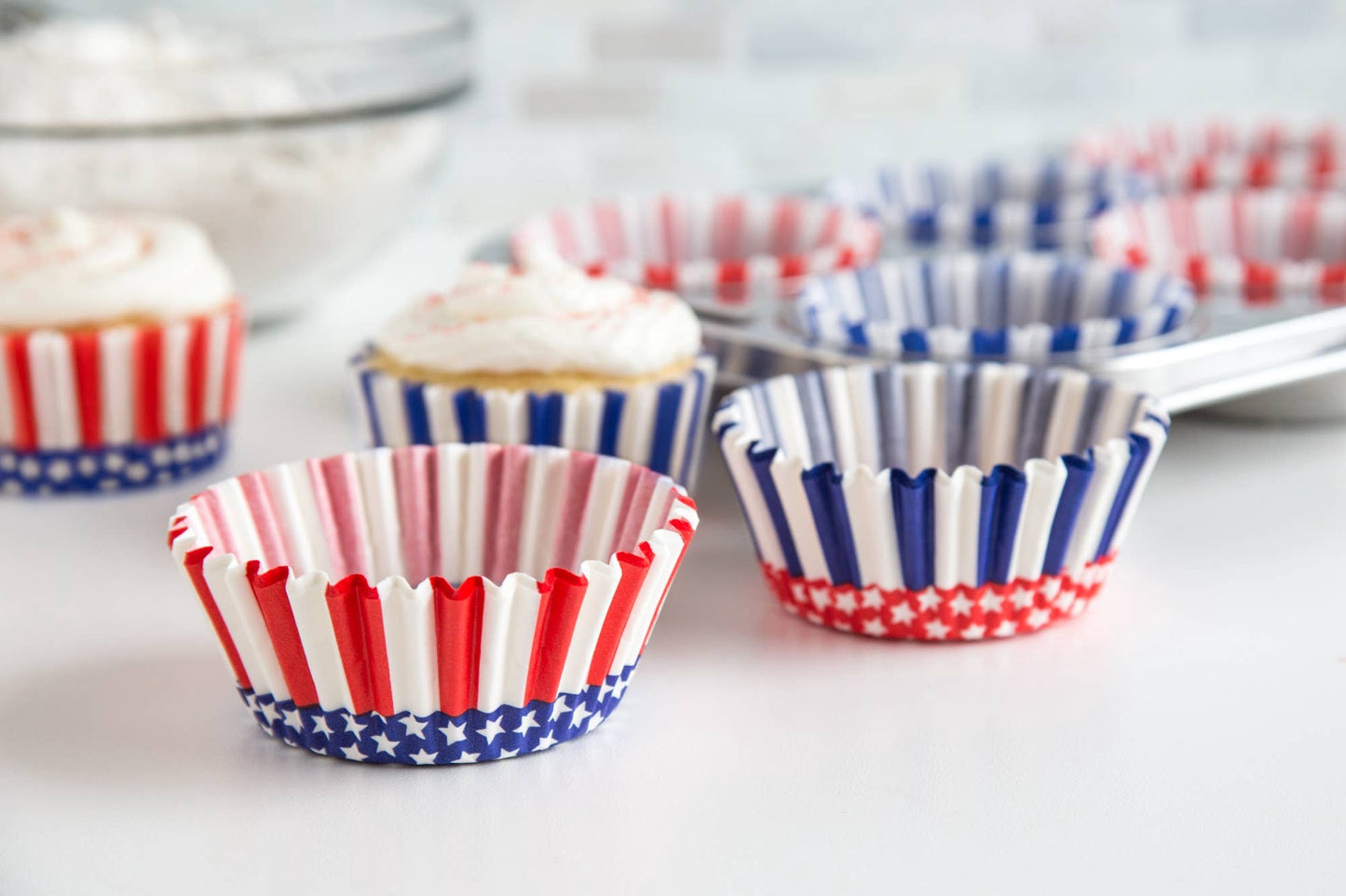Stars & Stripes Cupcake Liners | Fox Run Brands