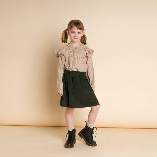 Brooklyn Skirt - Pine Green Corduroy | Beet World