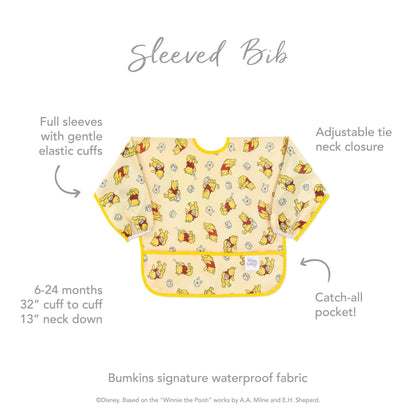 Sleeved Bib: Winnie Loves Hunny | Bumkins