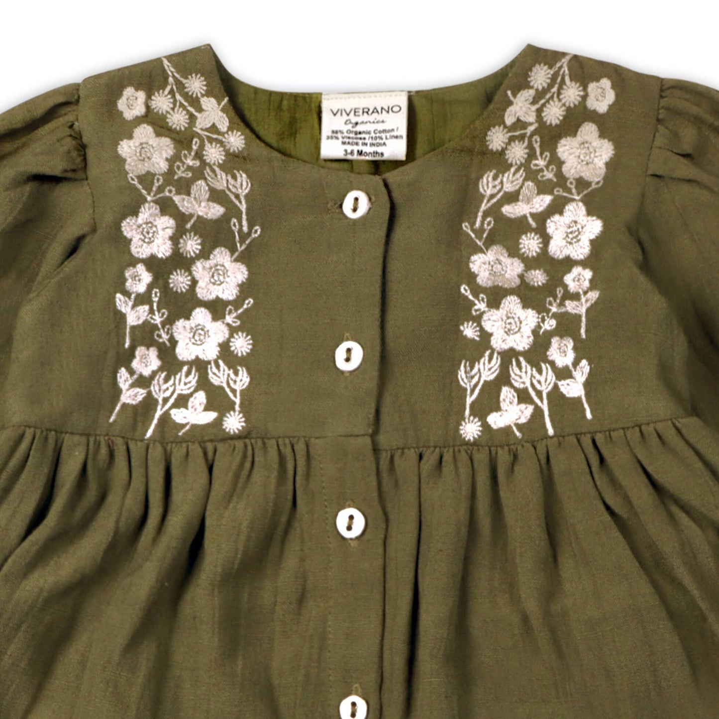 Hazel Embroidered Dress & Bloomer Set | Viverano Organics