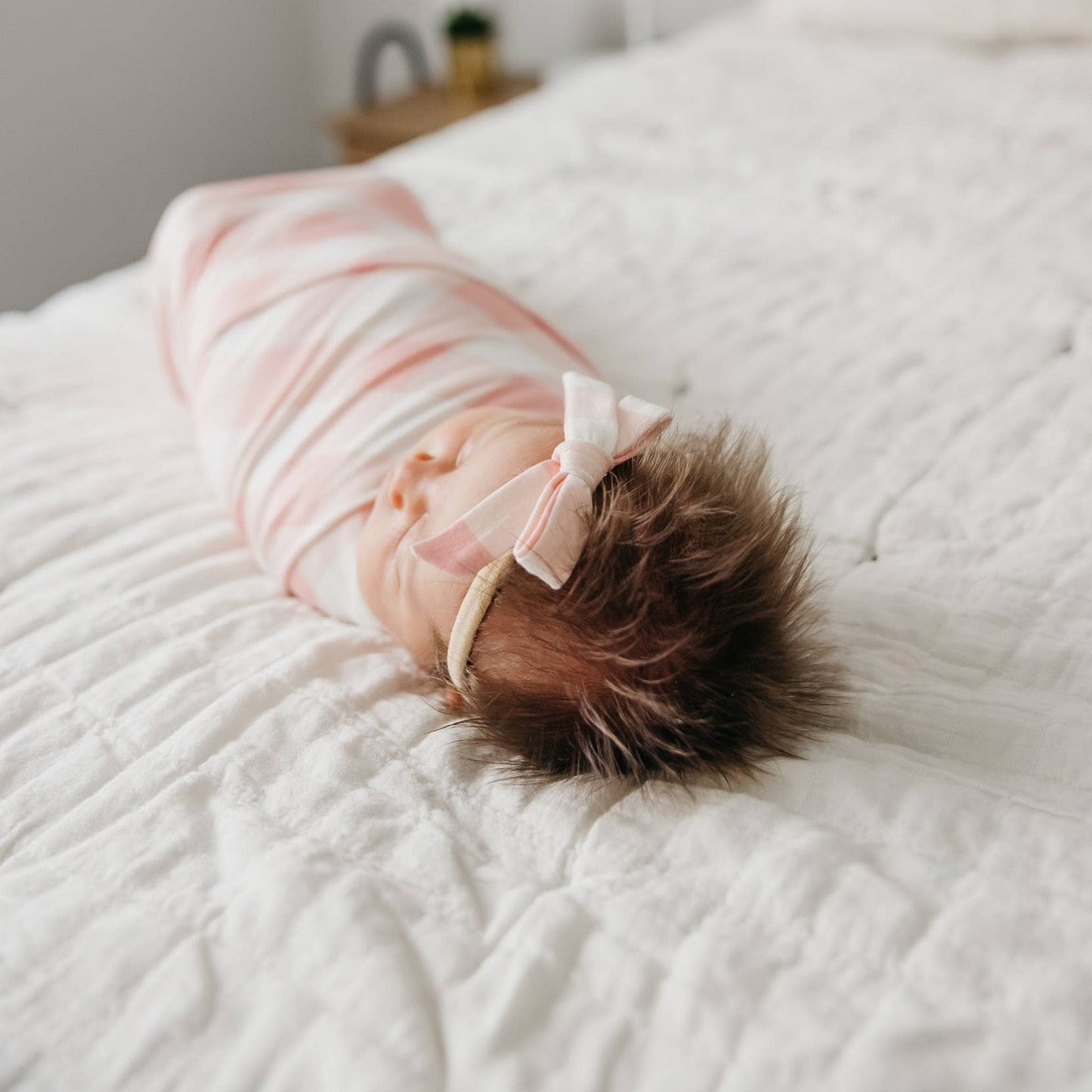 London Ribbon Baby Bow | Copper Pearl
