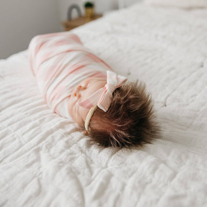 London Ribbon Baby Bow | Copper Pearl