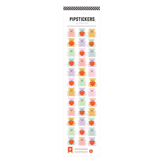 Fuzzy Stuffed Bears Stickers | PipSticks