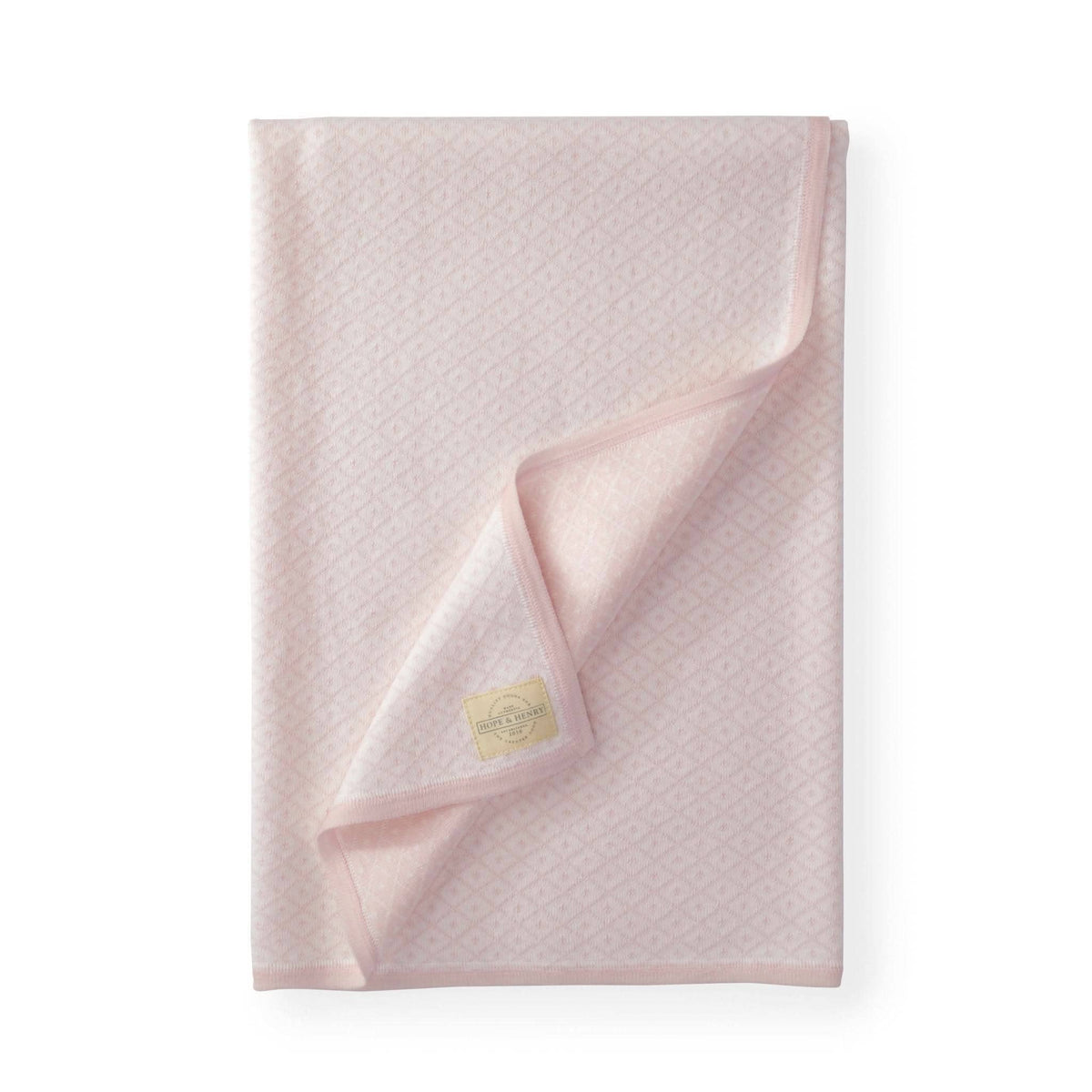 Pink Jacquard Sweater Blanket | Hope & Henry