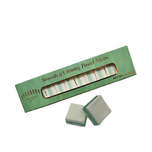 White Green White Mint Tube Box | Spokandy Chocolate