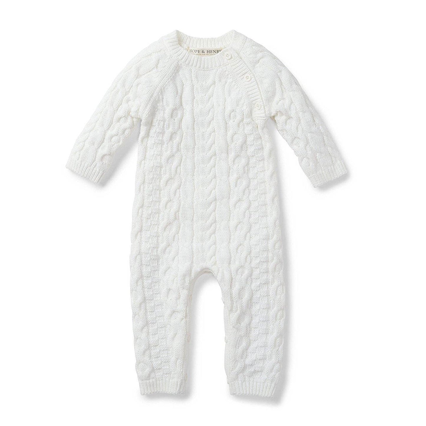 Organic Cable Knit Sweater Romper | Hope & Henry