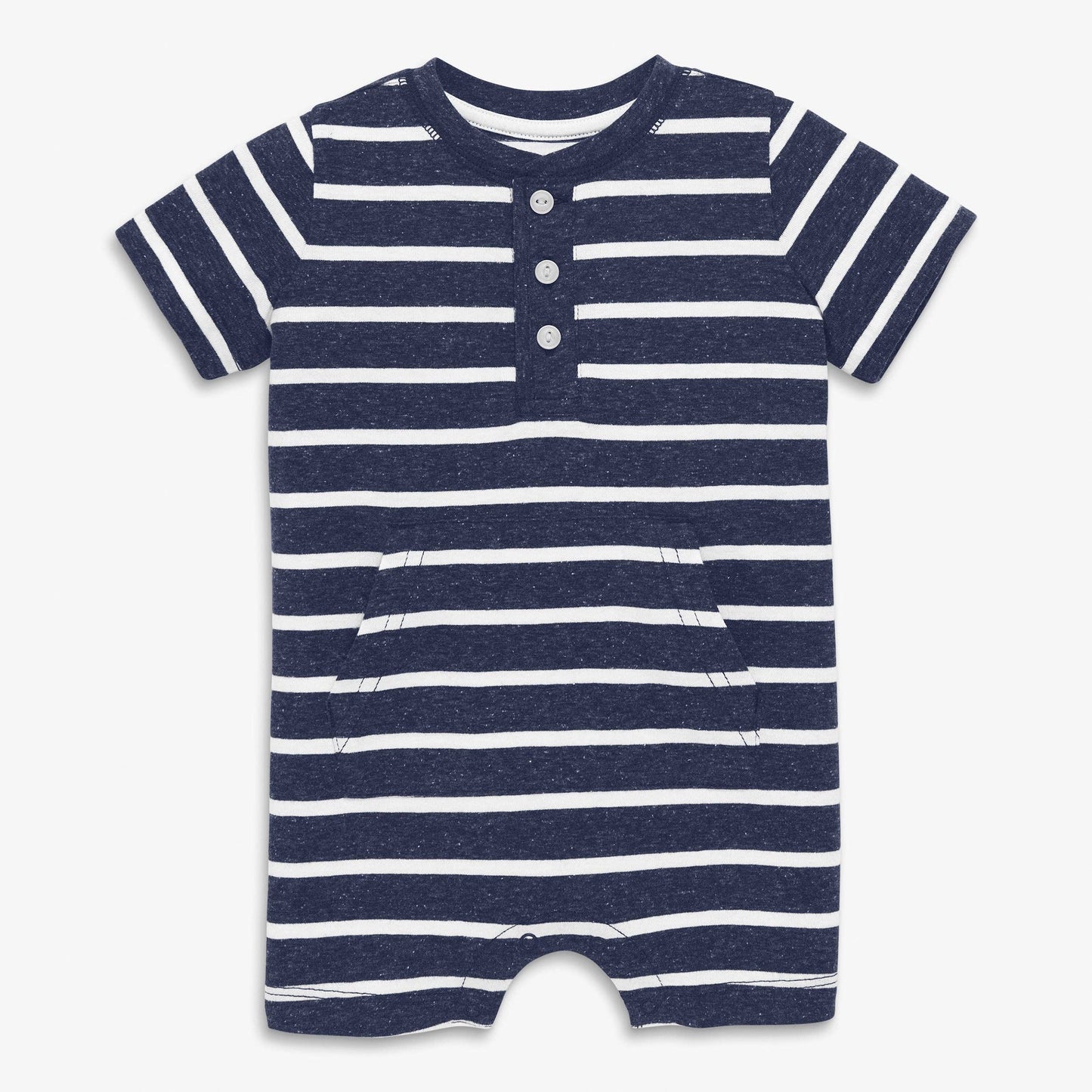 Navy Striped Henley Shortie | Primary