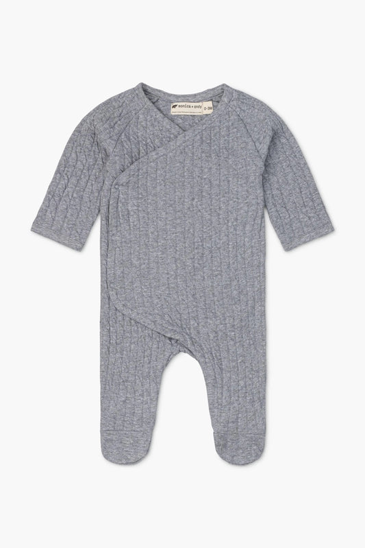 Heather Grey Quilted Romper | Monica + Andy