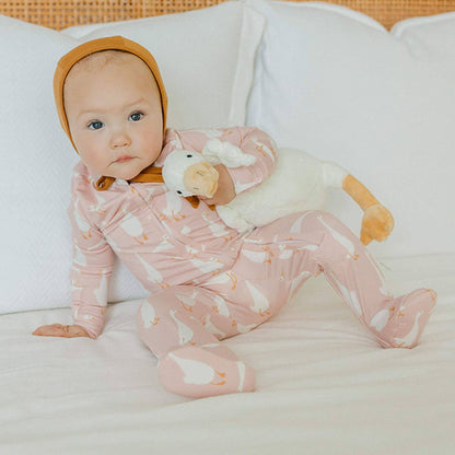 Goosie Zip-Up Footie Pajama | Copper Pearl