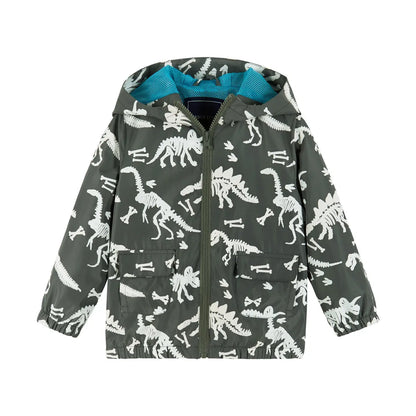 Dinosaur Fossils Color Change Raincoat | Andy & Evan