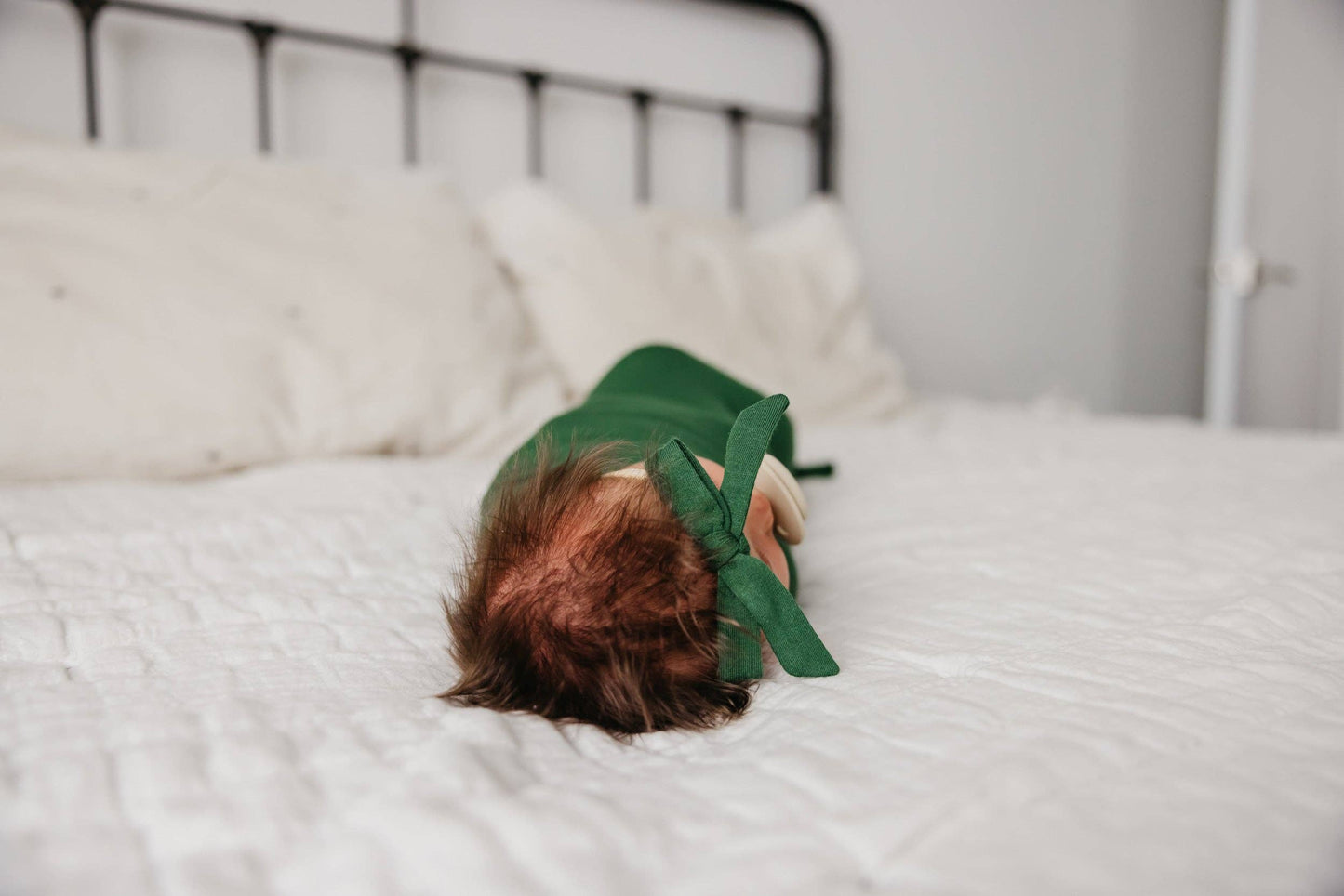 Alder Ribbon Baby Bow | Copper Pearl