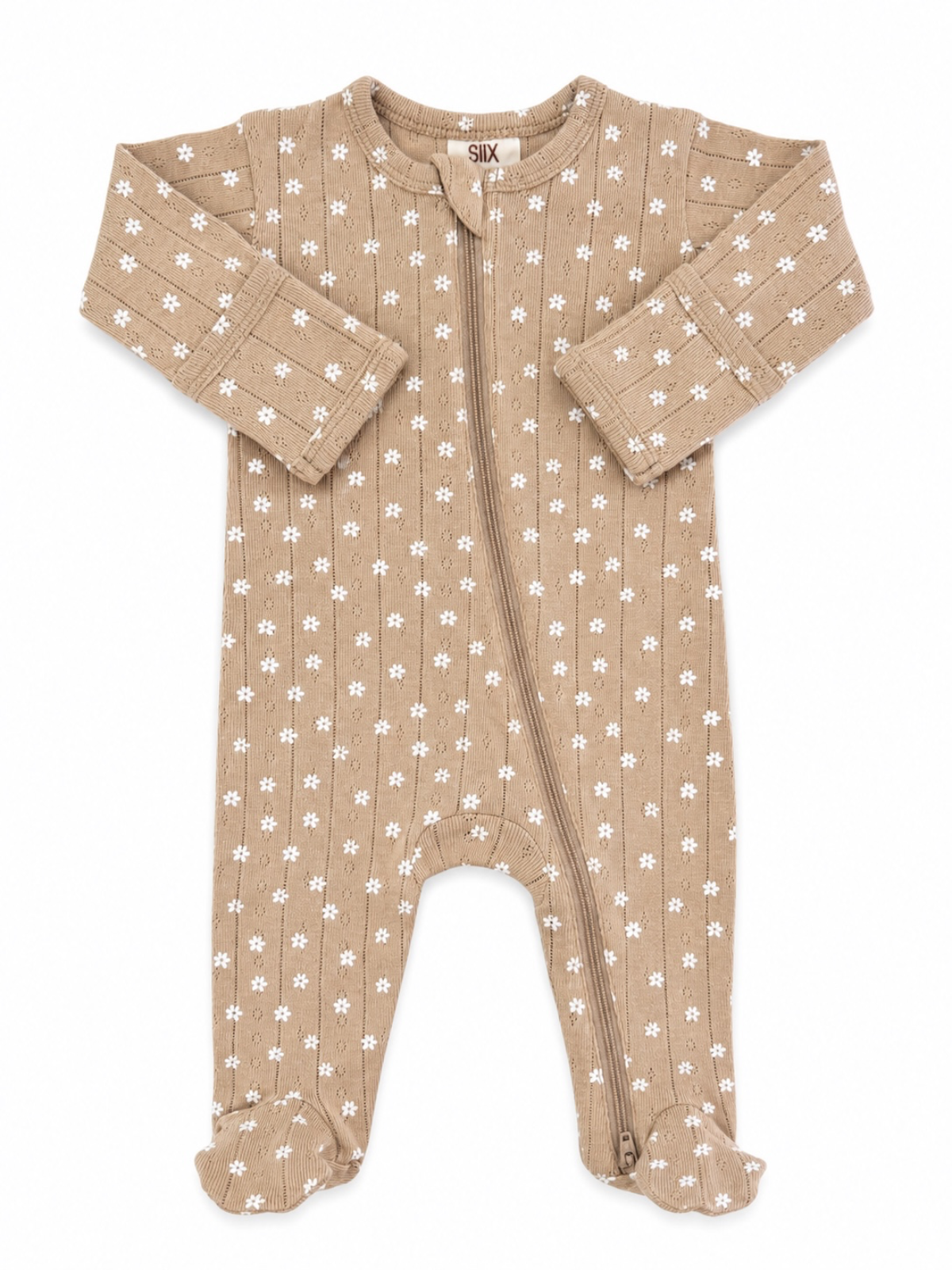 Almond Bloom Pointelle Footie | Siix Collection