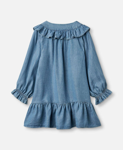 Harlum Collar Dress - Denim Blue | Fliink Denmark