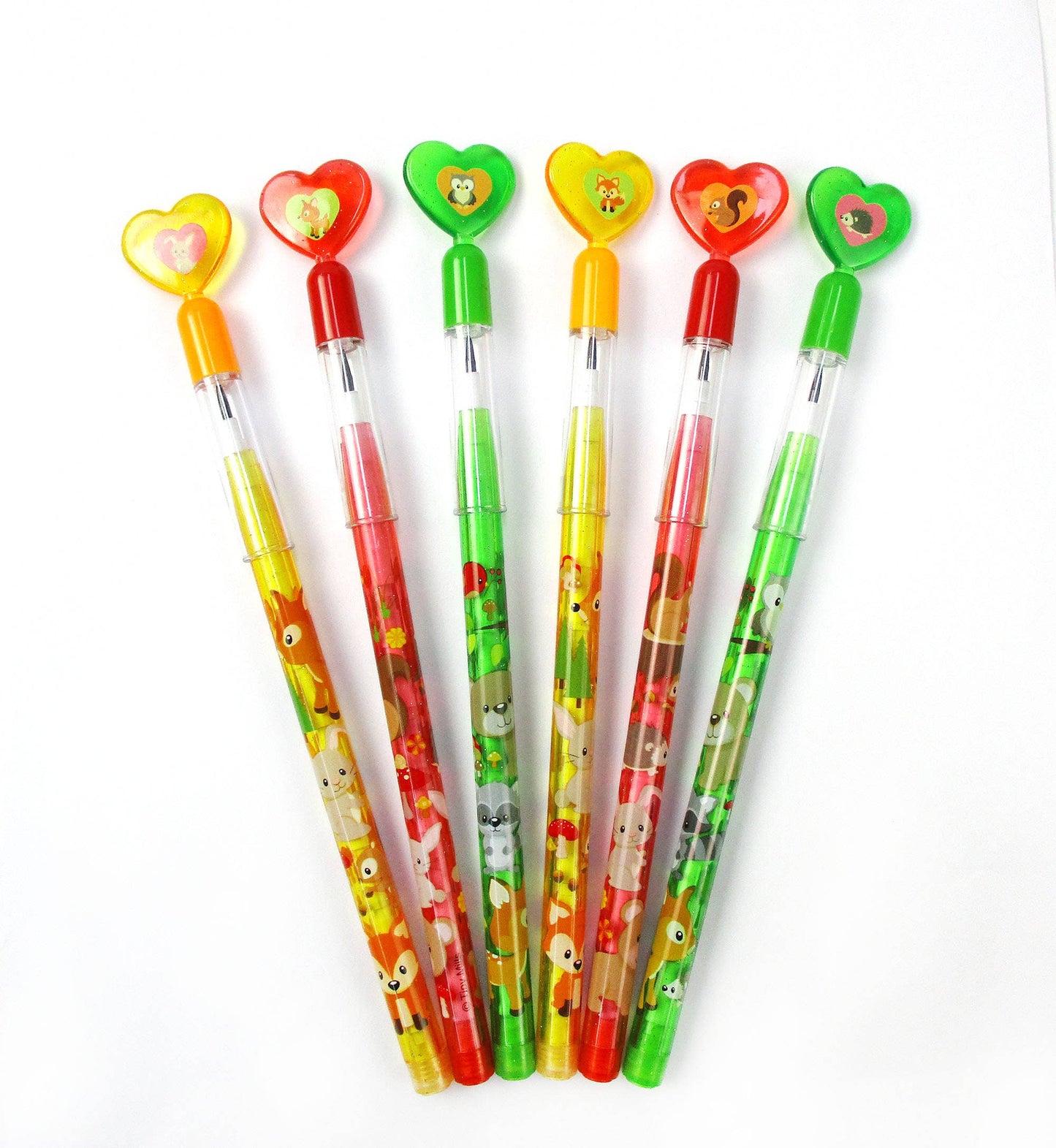 6 Woodland Animal Multi-Point Pencils | Tiny Mills