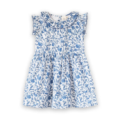 Ana Dress with Ruffles - Vintage Blue | Beet World