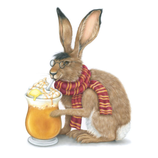 "Buttered Beere with Hare E. Potter" Blank Card | Ripples Greeting Cards