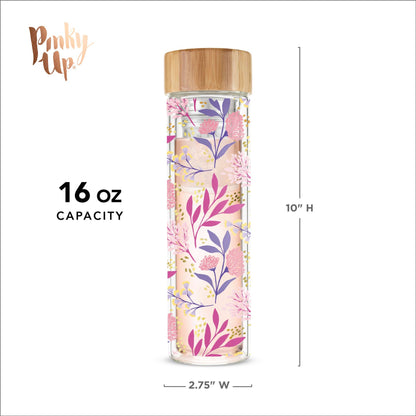 Blair™ Glass Travel Mug with Tea Infuser | Pinky Up