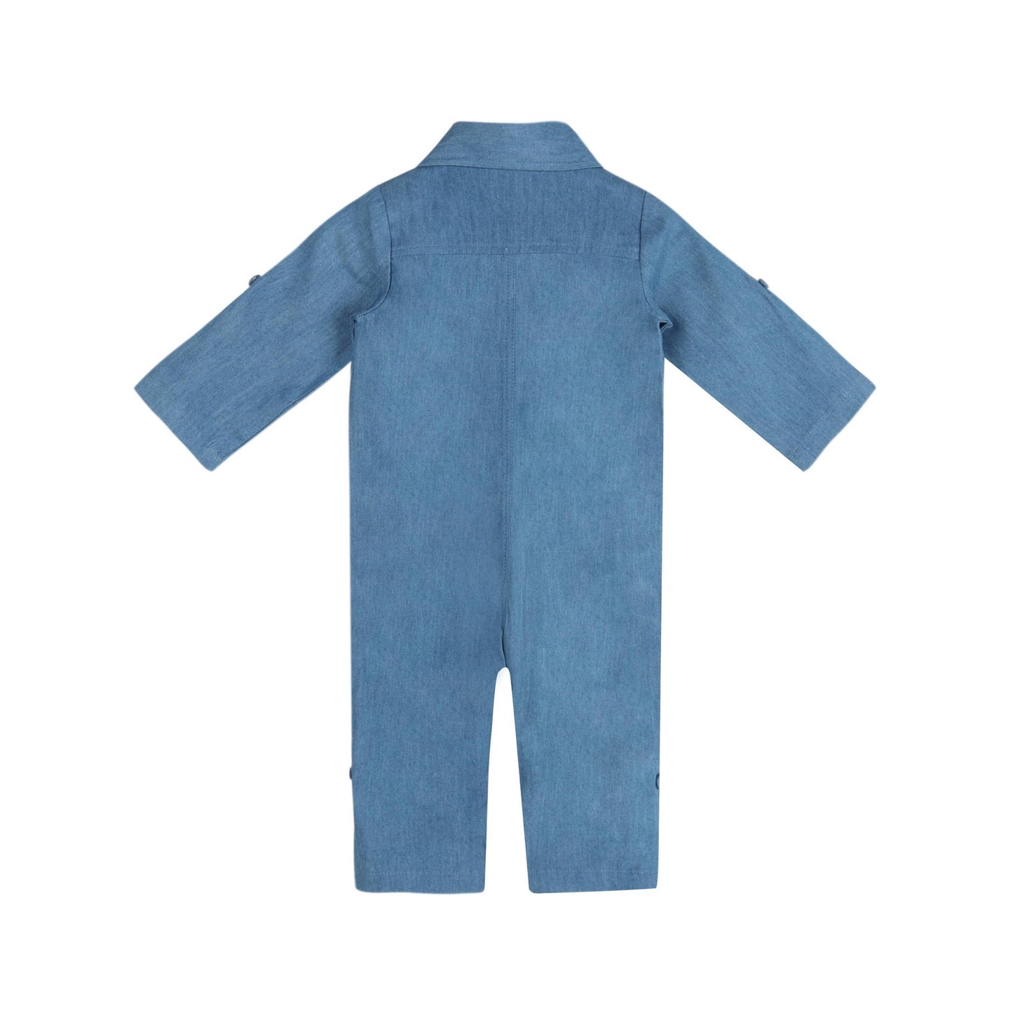Eli Embroidered Pocket Denim Jumpsuit | Viverano Organics
