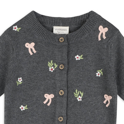 Hazel 3D Bow Cardigan | Viverano Organics