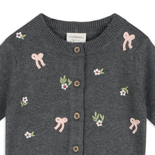 Hazel 3D Bow Cardigan | Viverano Organics