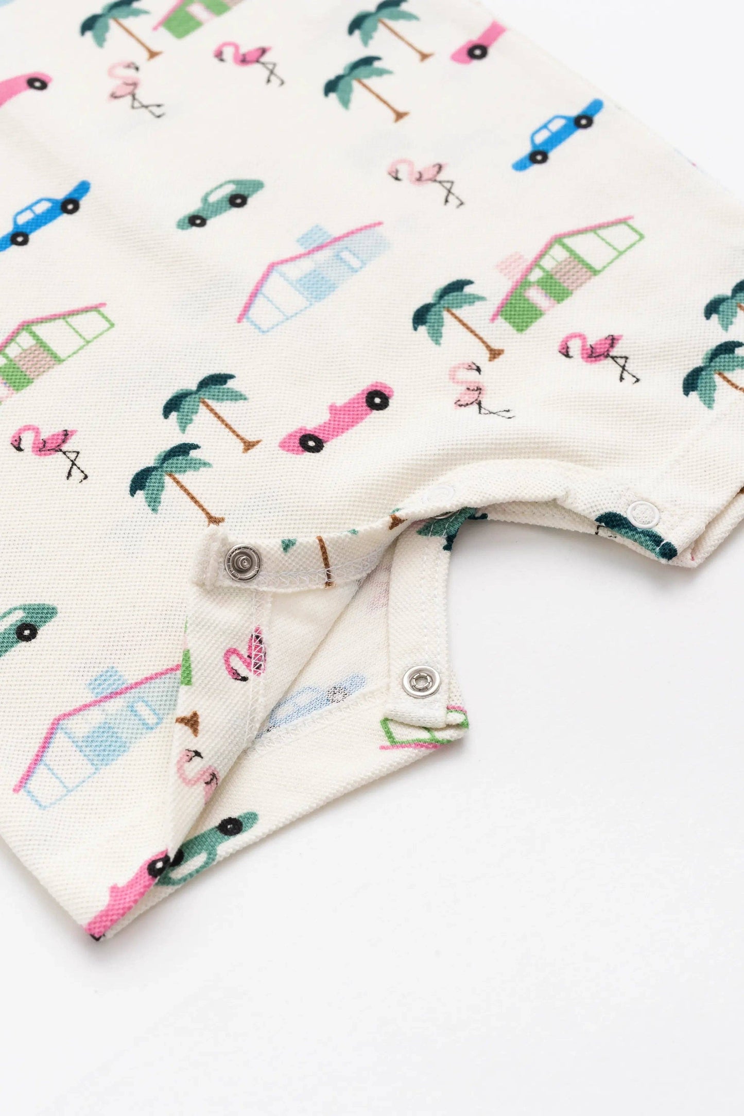 Retro Palm Springs Shorty Polo Romper | Monica + Andy