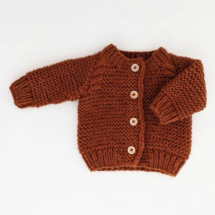 Chili Garter Stitch Cardigan | Huggalugs