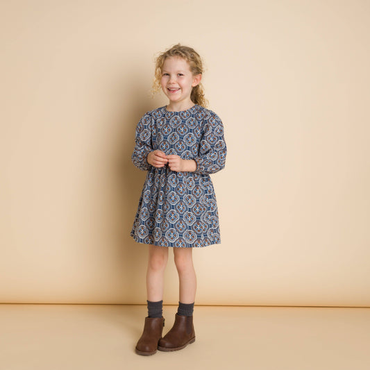 Phoebe Dress - Blue Mosaic | Beet World