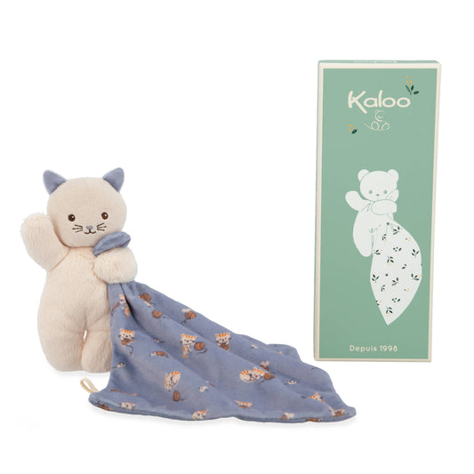 Lilac Cat Doudou Comforting Blanket | Janod