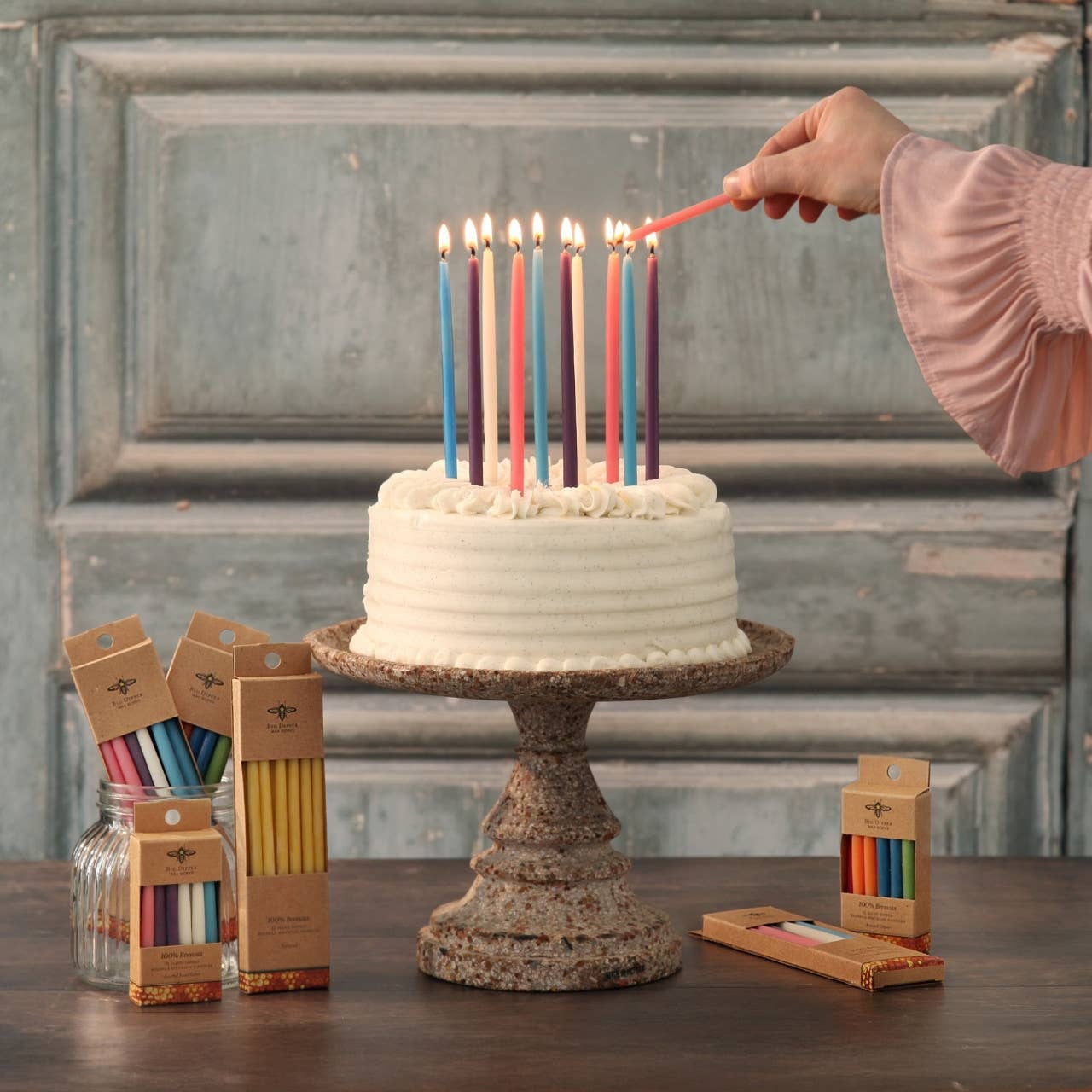 Beeswax Tall Birthday Candles | Big Dipper Wax Works