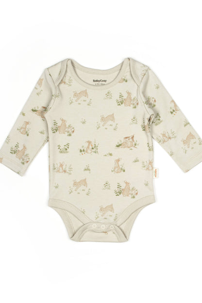 Organic Cotton Bunny Long Sleeve Bodysuit | Honey and Hive