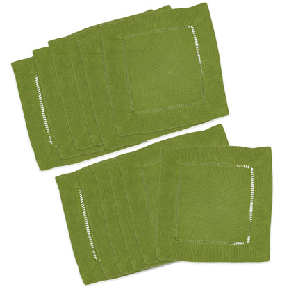 Hemstitched Cloth Cocktail Napkin | Saro Lifestyle