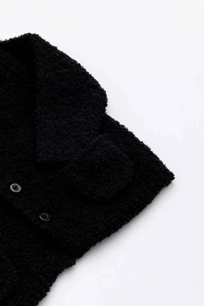 Charcoal Teddy Cardigan | Monica + Andy