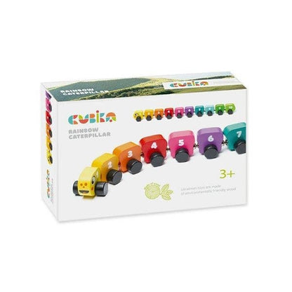 Cubika Wooden Toy Rainbow Caterpillar | Toysmith