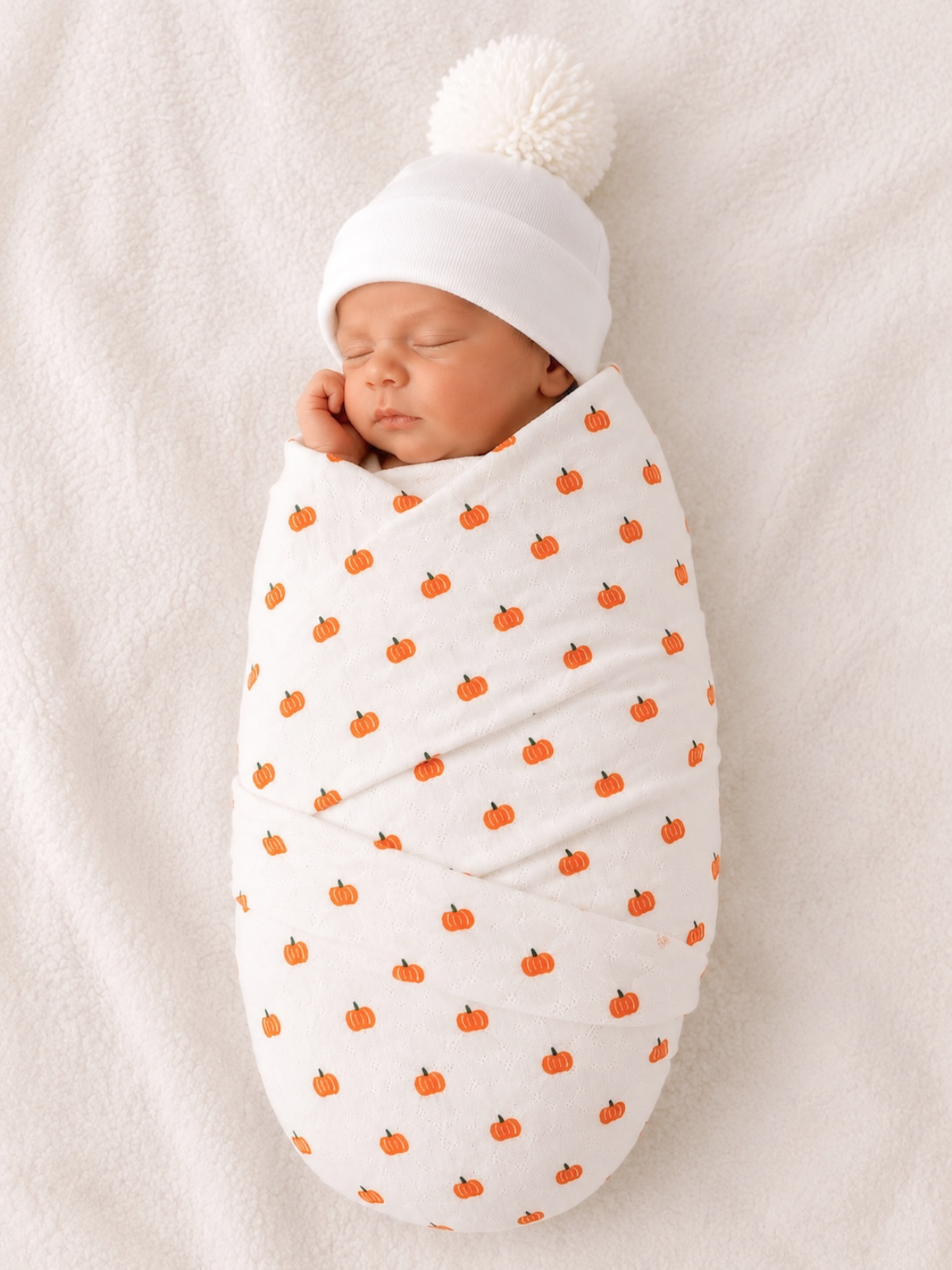 Pumpkin Pointelle Swaddle | Siix Collection