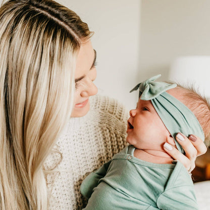 Briar Knit Headband Bow | Copper Pearl