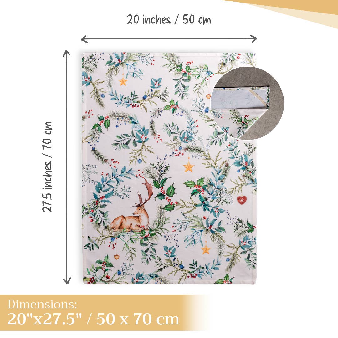 Holly Time Towels (Set of 3) | Maison d'Hermine